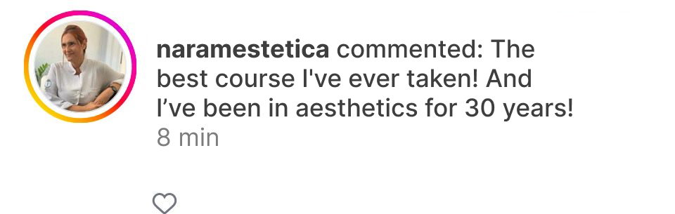 Testimonial from Naramestetica - The best course I've taken