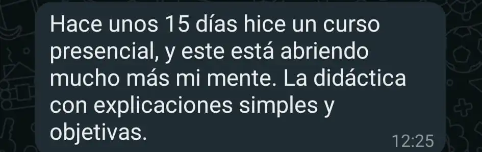 Testimonio de alumna sobre resultados prácticos